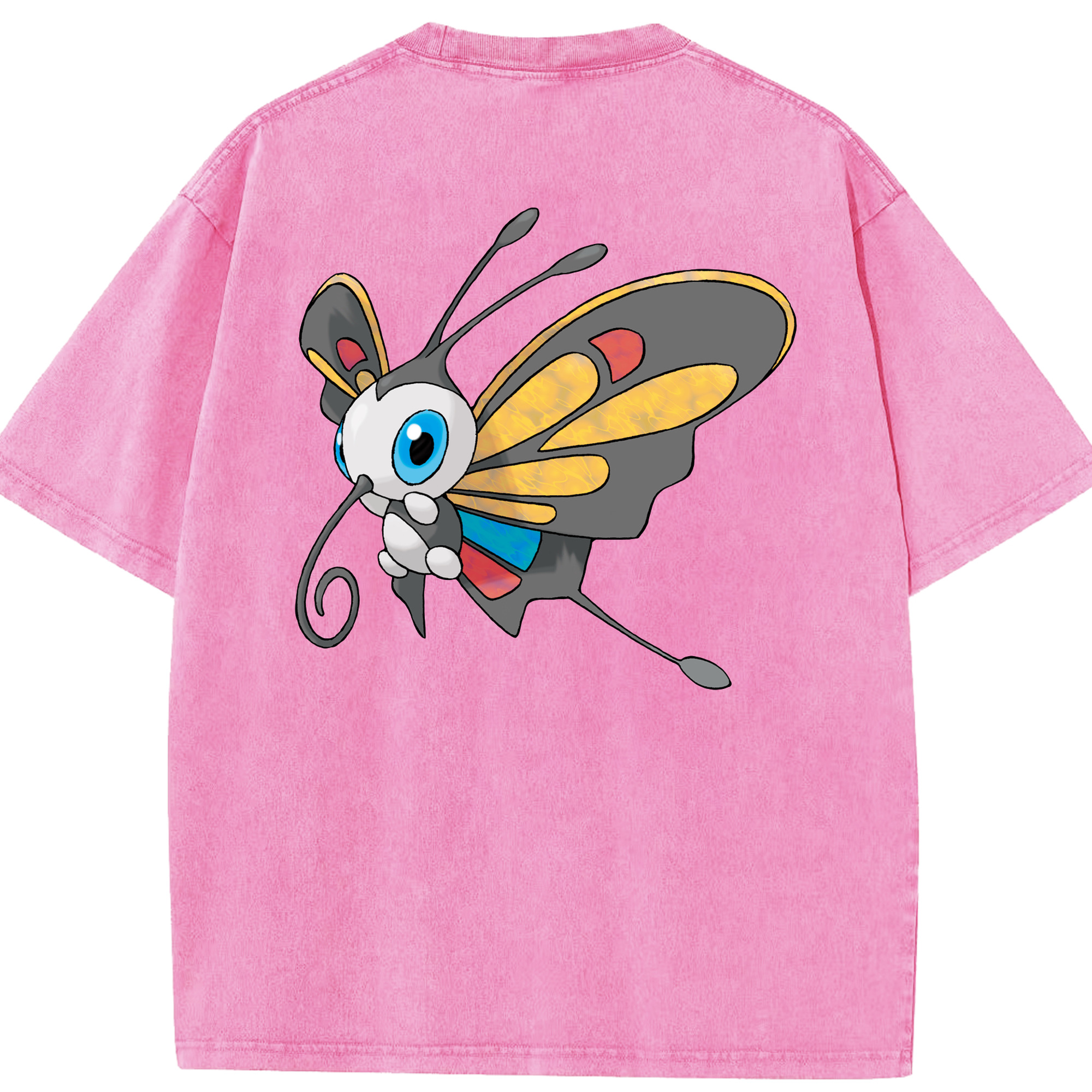 （画像用） ポケットモンスター Pokémon 綿100% ヴィンテージ風 半袖Tシャツ（背面プリント）